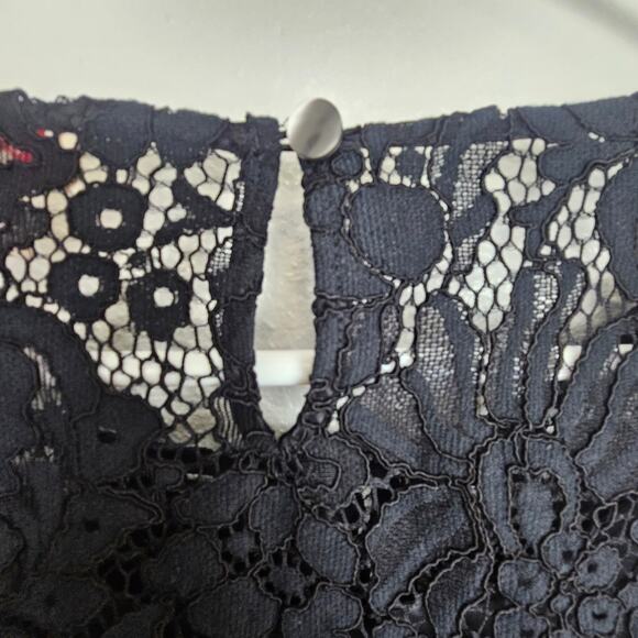 Brooks Brothers Red Fleece Womens Floral Lace Blouse Size 6 Preppy Bell Sleeve - Picture 9 of 9